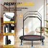 INFURNIC Trampolines 40inch Foldable Fitness Trampoline with Adjustable Handle and Durable Springs, Black, 40"*40"*44" - 2 of 4