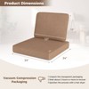 Costway 2/4/6-Pack 24" x 24" Deep Seat Cushion & Back Pillow with Removable Covers Outdoor Brown/Navy/Gray/Black - 3 of 4