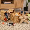 THE LICKER STORE Digby Bone-Shaped Large Hand Woven Water Hyacinth Nesting Pet Toy Organizer Baskets - 2 of 4