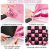 COWLOWN 25-Piece Double-Sided Pink & Black Square Foil Balloon Wall Kit, Reusable Backdrop Arch Garland - 3 of 4