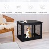 SKYONE 32" Black Dog Crate End Table with 2 Doors, Lockable, 2-in-1 Furniture for Small/Medium Dogs - 3 of 4