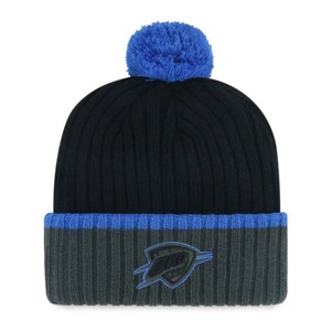 NBA Oklahoma City Thunder Black Shadow Cuff Knit Beanie with Pom - 1 of 2