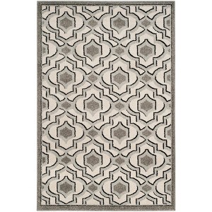 Amherst AMT432 Power Loomed Area Rug Ivory / Grey 4' X 6' - Safavieh. - 1 of 4