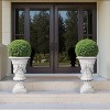Christopher Knight Home Karen Outdoor Handcrafted Lightweight Concrete Garden Urn Planter (Set of 2) - 2 of 4