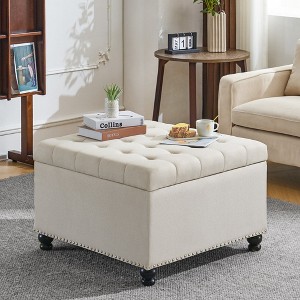 Audel Upholstered Storage Ottoman - 1 of 4