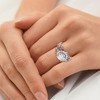 Pompeii3 1Ct Vintage Accent Halo Diamond Engagement Ring 14k Gold or Platinum Lab Created - 3 of 4