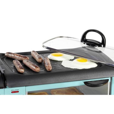 Aqua 3-in-1 Breakfast Station with Griddle and Toaster Oven