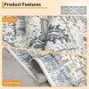 Machine Washable Area Rug Living Room Vintage Medallion Carpet Distressed Rugs for Bedroom - 4 of 4