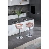 Lyngins Office & Bar Counter Height Bar Stool Set of 2,Modern Swivel Bar Stools with Chrome-Plated Metal Base, Height Adjustable Velvet Counter Stools - 2 of 4