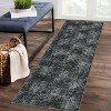 Washable Modern Abstract Plaid Rug, Low Pile Soft Non-Slip Floor Carpet for Living Room Bedroom Dining Office Nursery - 2 of 4
