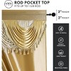 Regal Home Collections Amore 5-Piece Window Curtain Set with Valance and 2 Tiebacks 54x84 - 3 of 4
