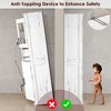 Bathroom Storage Cabinet with Glass Doors, Adjustable Shelves, Drawer, Freestanding Bathroom Modern Cabinet - 4 of 4