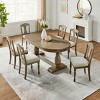 Retro Solid Wood Dining Chairs Set Of 2,Armless Chair With Upholstered Seats And Solid Rubber Wood Frame For Living Room,Kitchen-Coolbibila - 2 of 4