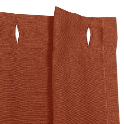 Burnt Orange and Black Geometric Tribal Fabric Shower Curtain