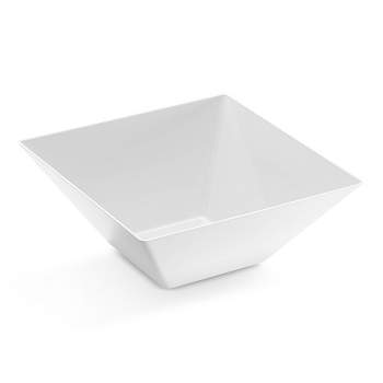 Smarty Had A Party 3 qt. White Square Plastic Serving Bowls (24 Bowls)