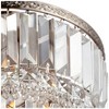 Vienna Full Spectrum Magnificence Modern Ceiling Light Flush Mount Fixture 10" Wide Brushed Satin Nickel 3-Light LED Crystal for Bedroom Living Room - 3 of 4