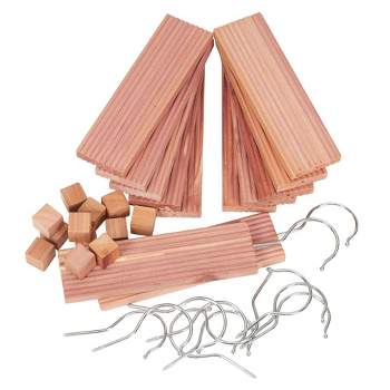 36-Pack Cedar Rings for Plastic or Wire Hangers, Natural Cedar Wood Blocks  for Closets, Cabinets, Drawers, Shoes, Clothes Storage Freshener, DIY Crafts  (2x2 in)