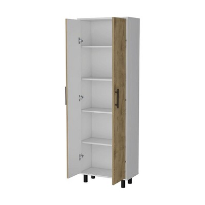 NicBex 71.1 Inch Tall Kitchen Pantry Storage Cabinet with 2 Doors and 5 Shelves for Dining Room,Bathroom,Kitchen,Brown