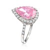 Ross-Simons 2.00 Carat Simulated Pink Sapphire and .40 ct. t.w. CZ Ring in Sterling Silver - 3 of 4