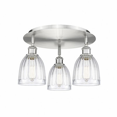 Brookfield - 3 Light Flush Mount In Art Deco Style-9.5 Inches Tall and 17.5 Inches Wide
