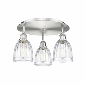 Brookfield - 3 Light Flush Mount In Art Deco Style-9.5 Inches Tall and 17.5 Inches Wide - 1 of 1