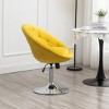Roundhill Furniture Noas Velvet Upholstered Tufted Back Swivel Accent Chair, Yellow - 4 of 4