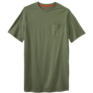 Boulder Creek by KingSize  Heavyweight Longer-Length Pocket Crewneck T-Shirt - 1 of 4