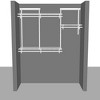 Closetmaid 4' - 6' Adjustable ShelfTrack Closet Organizer Kit w/Hang Track, Standards, Shelf Brackets, Closet Rods Support & SuperSlide Shelves, White - 2 of 4