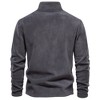 Attraco Men's Fall/Winter New Stand Collar Half-Zip Long-Sleeve Sweatshirt - Polar Fleece Tops - 4 of 4
