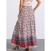 INSPIRE CHIC Women's Boho Casual Floral Printed Elastic Waist Maxi Skirts - 3 of 4
