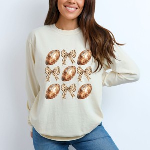 Simply Sage Market Coquette Football Chart Garment Dyed Long Sleeve - 1 of 4