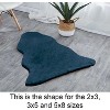 Home Mart Goods Turquoise Faux Rabbit Fur Fuzzy Soft Fluffy Plush Cozy Shaggy Area Rug - 3 of 4