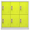 vidaXL Locker Cabinet Set of 2 Light Grey and Green Steel Medium - 3 of 4