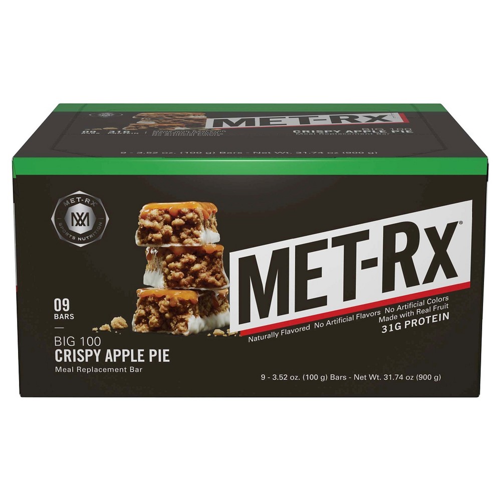 UPC 786560557023 product image for MET-Rx Big 100 Meal Replacement Bar - Crispy Apple Pie - 9ct | upcitemdb.com