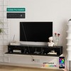 Vynxaria Floating TV Stand Wall Mounted with 16 Color LEDs,67" Modern TV Stand, Floating TV Cabinet Entertainment Center for 55 60 65 Inch TV,Black - 2 of 4