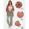 EXLURA Womens 2025 Oversized Cardigan Sweaters Fall Winter Lightweight Soft Knit Cardigan Open Front Button Outwear Coats - 3 of 4