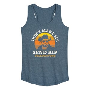 Women's - Yellowstone - Don't Make Me Send Rip Graphic Racerback Tank - 1 of 4