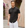 COOFANDY Men's Short Sleeve Casual Button Down Shark Shirts Wrinkle Free Untucked Shirt Summer Stretch Dress Shirts - 4 of 4