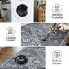 Modern Geometric Area Rug Soft Washable Rug Non Slip Non Shedding Floor Carpet, Low Pile Thin Rug, Distressed Southwestern Rug, Indoor Printed Rug - 4 of 4
