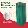 Hastings Home Wrapping Paper Storage - Holds 20 Rolls of 30-Inch Christmas or Birthday Wrap with Lid, Dividers, and Handles - 2 of 4