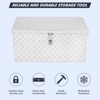 20 Inch Aluminum Diamond Plate Tool Box With Lock and Keys, Heavy Duty Waterproof Truck Storage Organizer Chest for Pick Up Truck Bed - 4 of 4