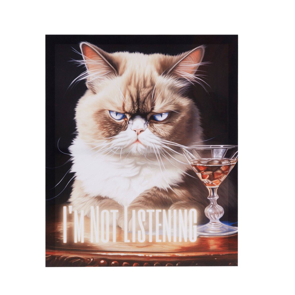 Photos - Wallpaper Madison Park 14"x17" Grumpy Cat Print Canvas Delightful Wall Decor Art I'm