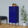 vidaXL Navy Blue Storage Cabinet - 16.7"x13.8"x40" - Steel Material - Extendable Drawers - Industrial Style - Adjustable Levellers - image 2 of 4