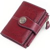 Wikineon Small Women's Leather Bifold Wallet - RFID Blocking Credit Card Holder with Zipper Coin Pocket, Organized Card Slots for Easy Access - 3 of 4