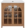 Grungis Farmhouse Bathroom Vanity with Ceramic Sink,Modern Rustic Bathroom Cabinet with Bronze Pulls and 2 Soft-Closing Doors - 4 of 4