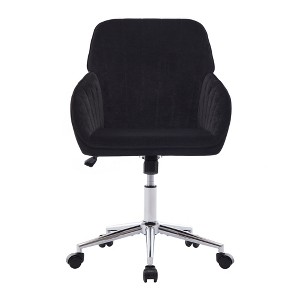 Yinvani Black Velvet Adjustable Office Chair - 1 of 4