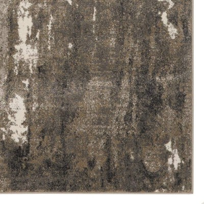 Abstract Elegance Beige Synthetic 9' x 12' Area Rug