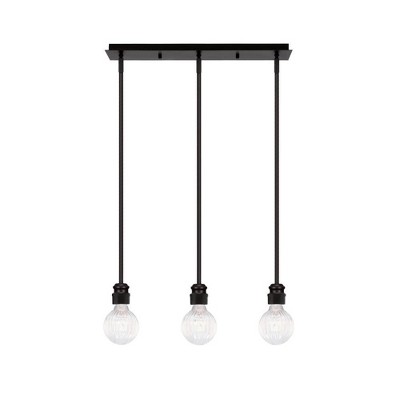 Toltec Lighting Edge 3 - Light Chandelier in  Espresso