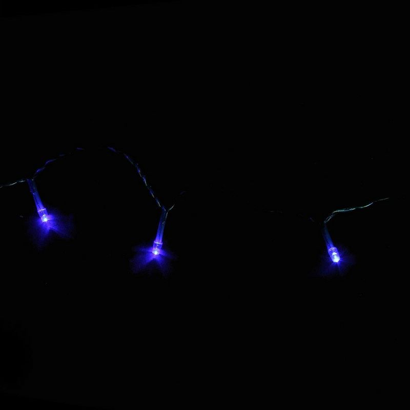 Northlight 20ct Wide Angle LED Battery Operated String Lights Blue - 6.25' Blue Wire, 3 of 4