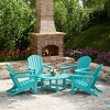 WestinTrends Dylan 5-Piece Outdoor Patio HDPE Adirondack Chair With Round Coffee Table Conversation Set - 2 of 4